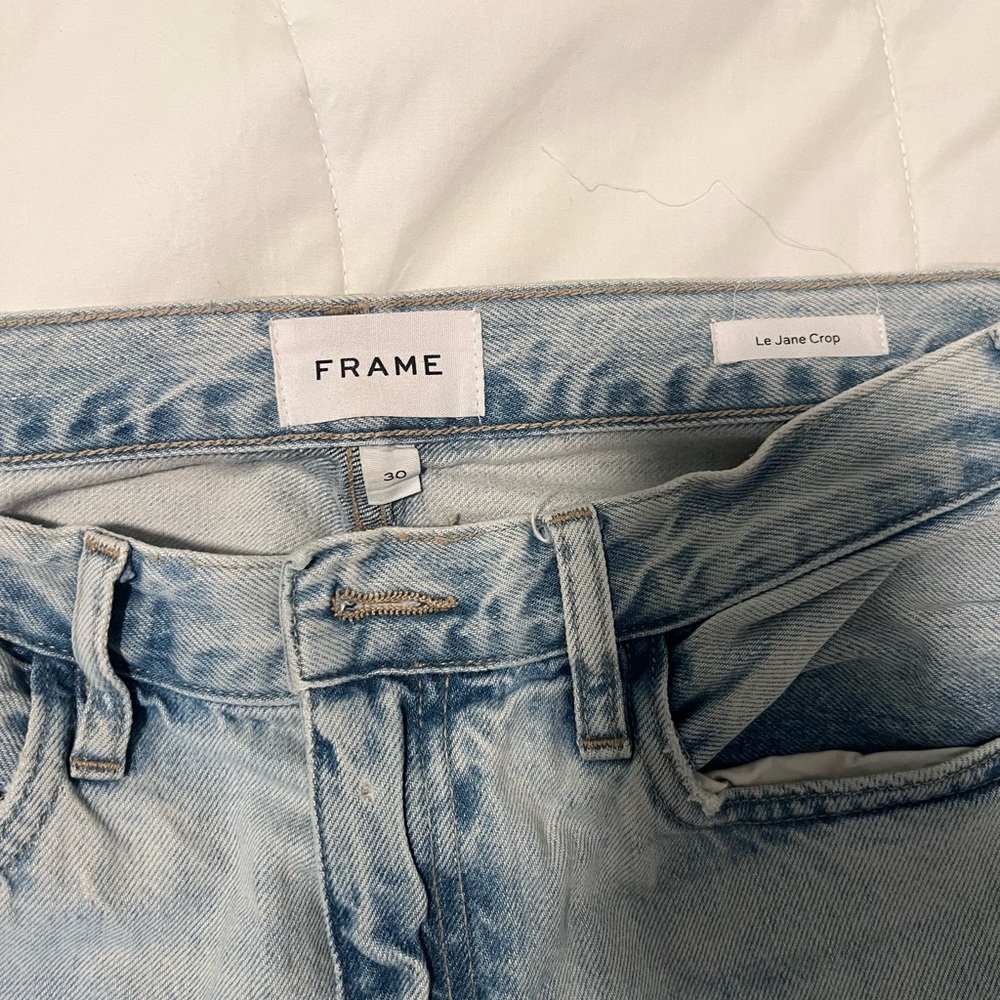 Frame Denim Light Blue Straight Leg Jeans